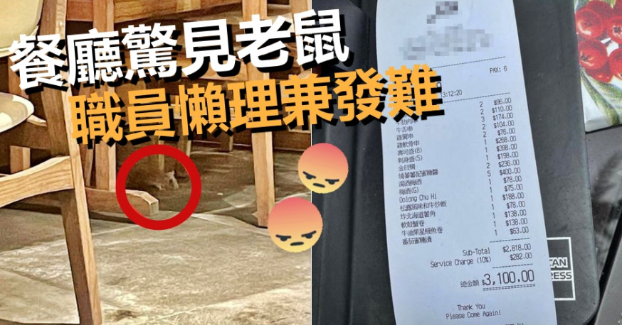 有網民指日前在九龍站圓方一間平台餐廳用餐時，竟驚見有老鼠在店內行走。網圖