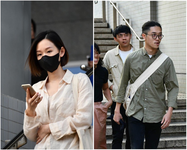 被告梁卓華(左)、羅樂文(右)。
