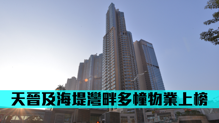 天晉及海堤灣畔多幢物業上榜