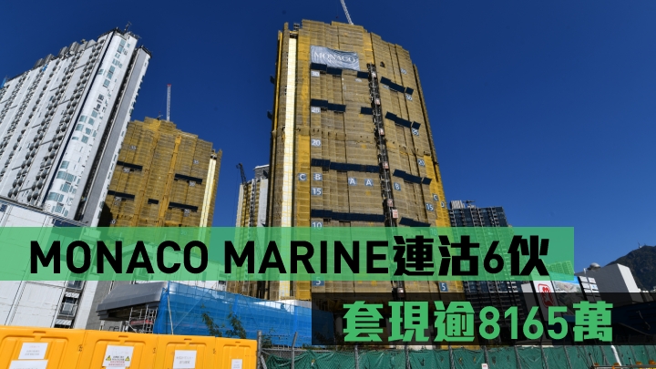 MONACO MARINE連沽6伙,套現逾8165萬。