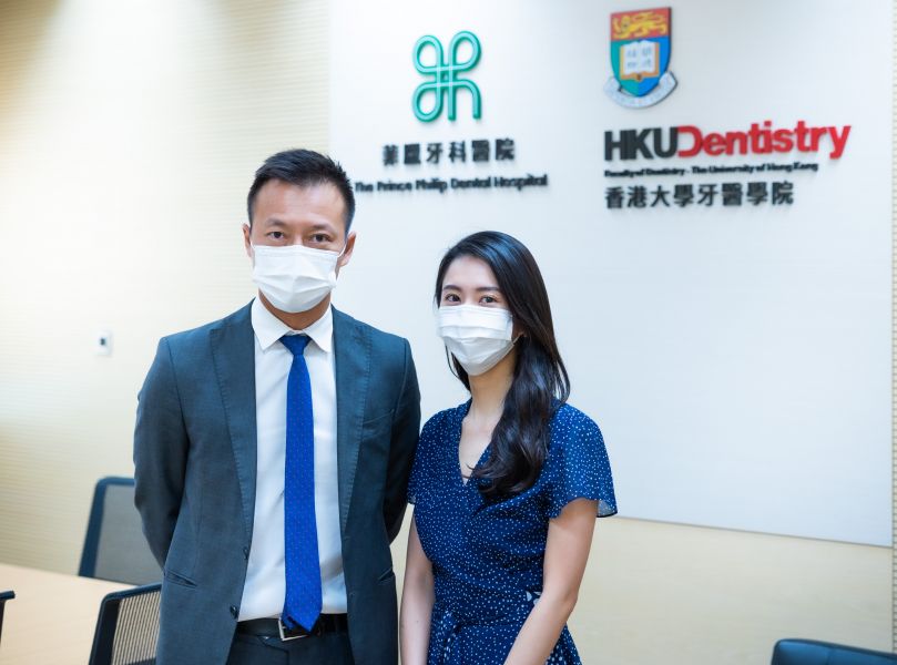 梁耀殷(左)和卓秋槿。港大圖片