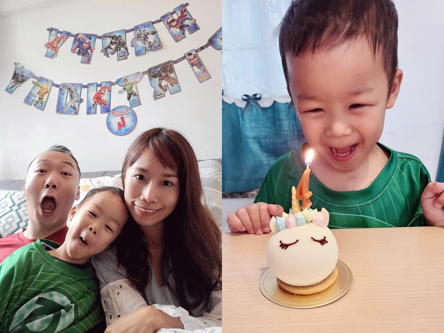 小鐵漢昨日迎來4歲生日,媽媽感嘆生命充斥著奇妙。小鐵漢媽媽FB圖片