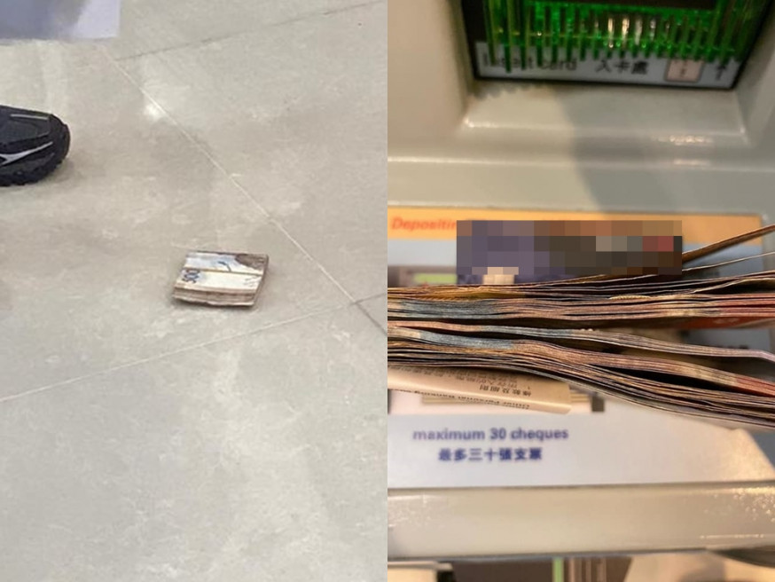 搭港鐵遺失大疊500元合共2萬元,失主獲好心人路不拾遺。香港突發事故報料區 FB圖片