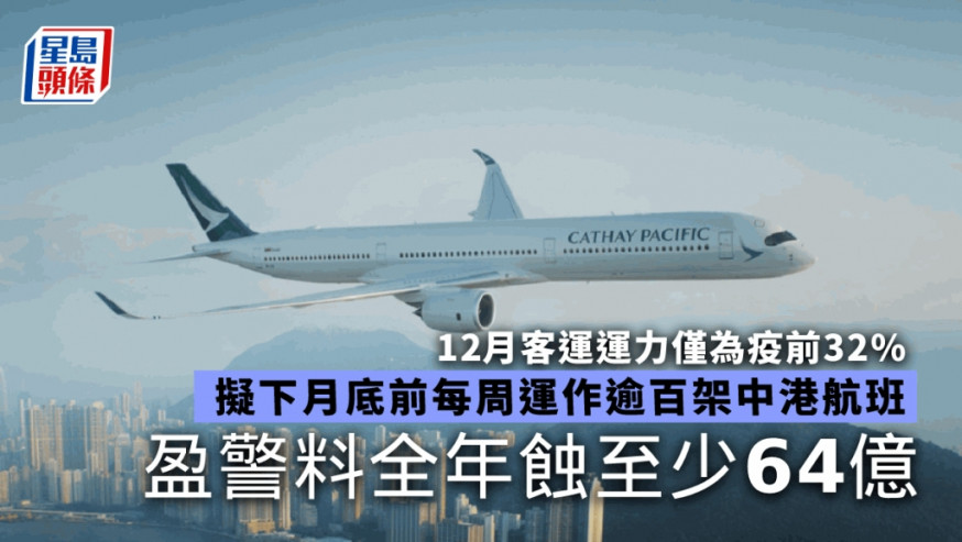 國泰料去年虧損擴大達70億元 目標明年底恢復疫前客運運力水平