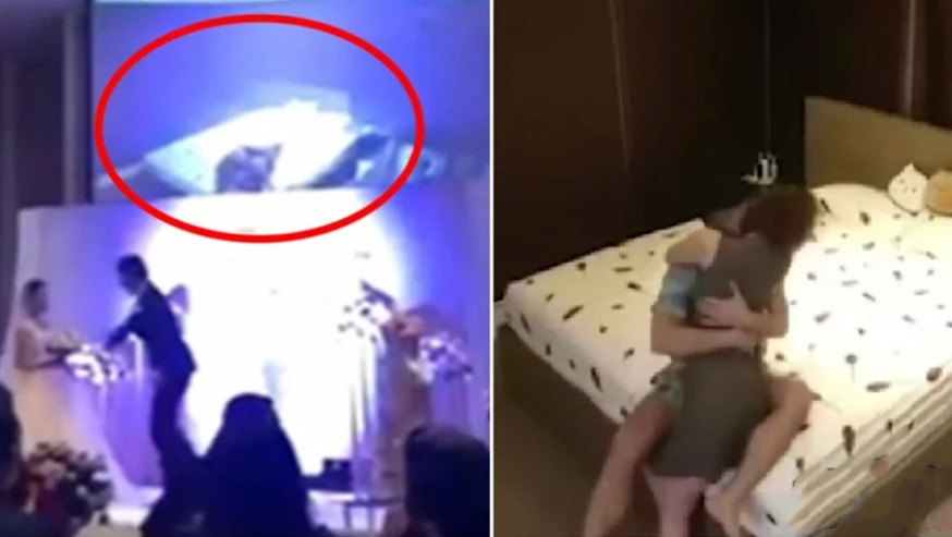 福建新人婚禮上新娘與姐夫上床影片被播出。
