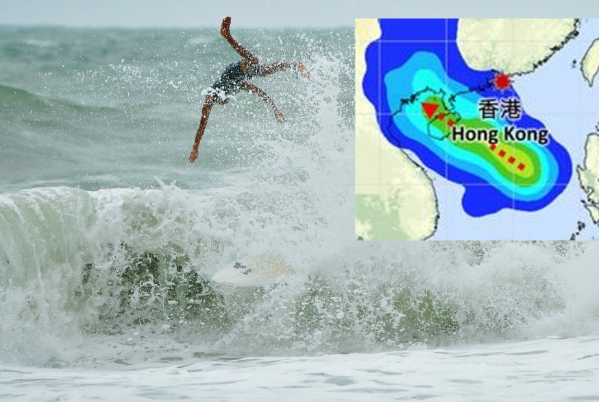 天文台預測周末期間廣東沿岸地區風勢較大,海面有湧浪。資料圖片