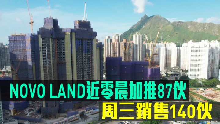 NOVO LAND近零晨加推87伙。