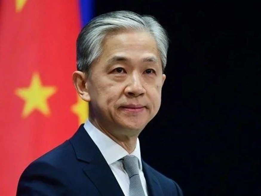 外交部發言人汪文斌指法案粗暴干涉中國內政。網圖