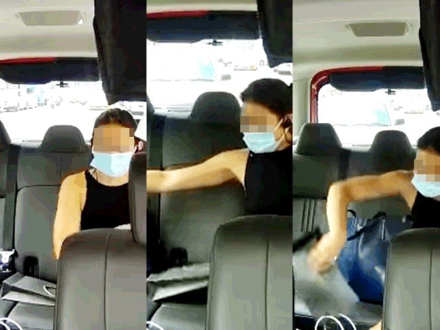 的士女客拾遺不報。香港突發事故報料區 FB影片截圖