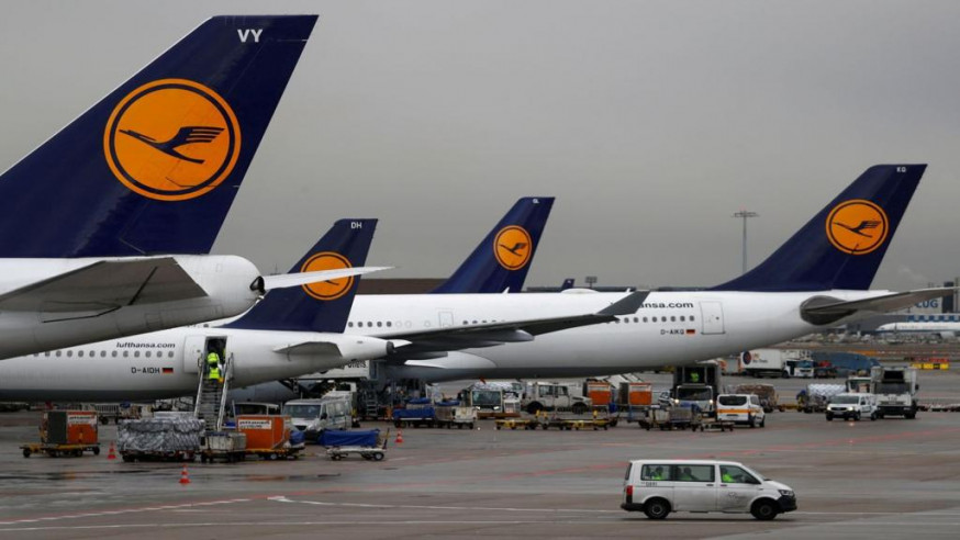 德國漢莎航空法蘭克福航班禁抵港5日。資料圖片