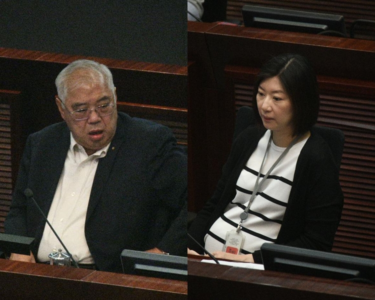 民建聯黃定光(左)和新民黨容海恩(右),先後當選為主席和副主席。