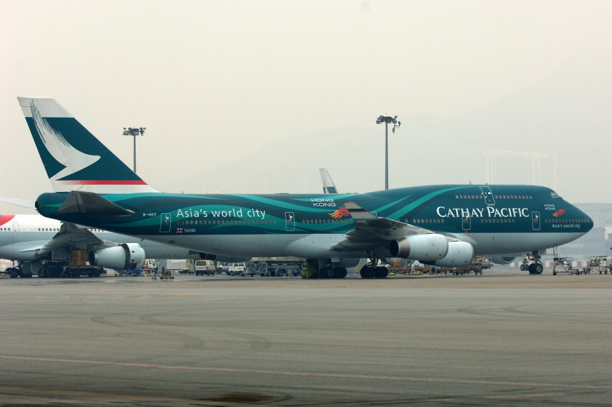 國泰航空有機組人員被捕。資料圖片