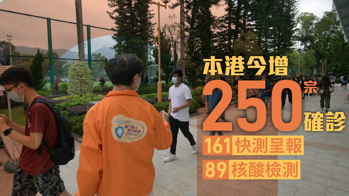 本港新增250宗確診,包括34宗輸入性個案。資料圖片