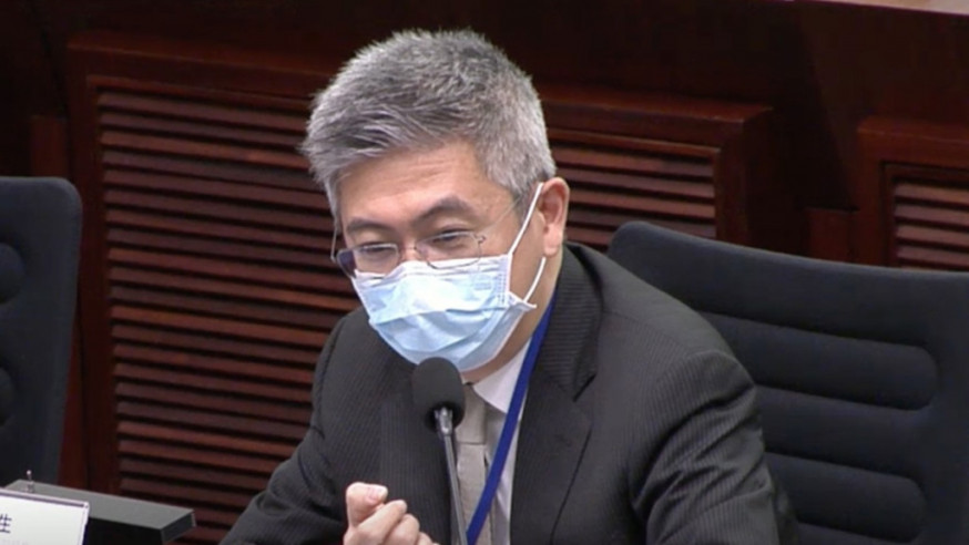 劉震指盛事基金將透過旅遊宣傳機構向內地及海外發放。立法會直播擷圖