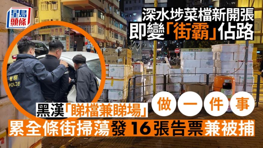 連鎖菜檔新開張即霸街擺貨 黑漢睇檔涉辱罵食環署人員被捕