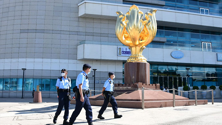 警方連日加強會展一帶灣仔地區巡邏。