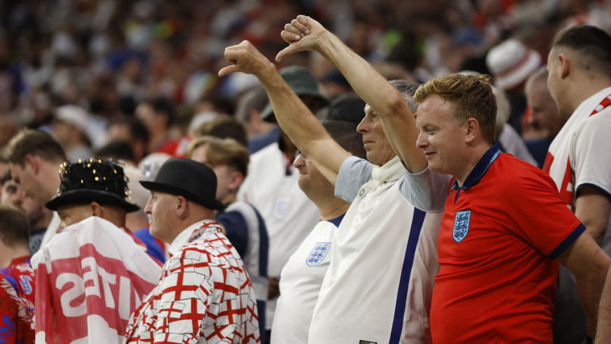 英格蘭球迷非常不滿。Reuters