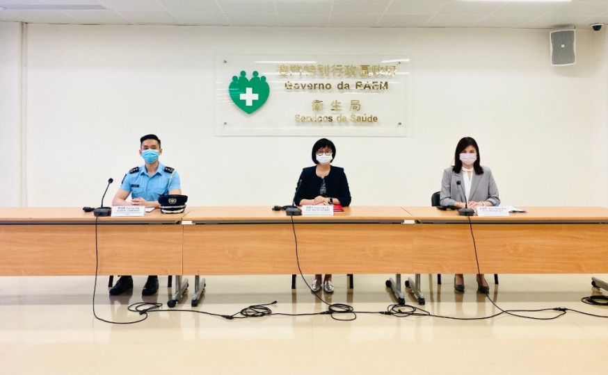 新型冠狀病毒感染應變協調中心今日舉行記者會。