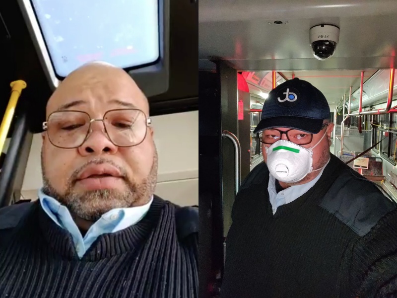 司機拍片斥責女乘客不戴口罩。Jason Djinfiniti Hargrove FB影片截圖