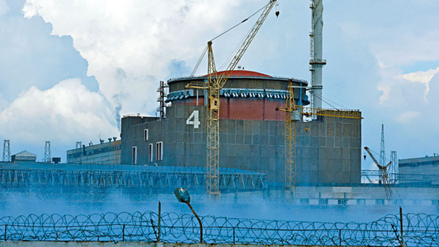 烏克蘭扎波羅熱核電廠。路透社