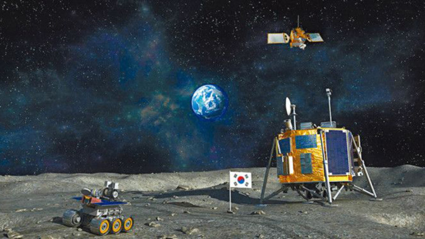 南韓航空宇宙研究院的探月構想圖。