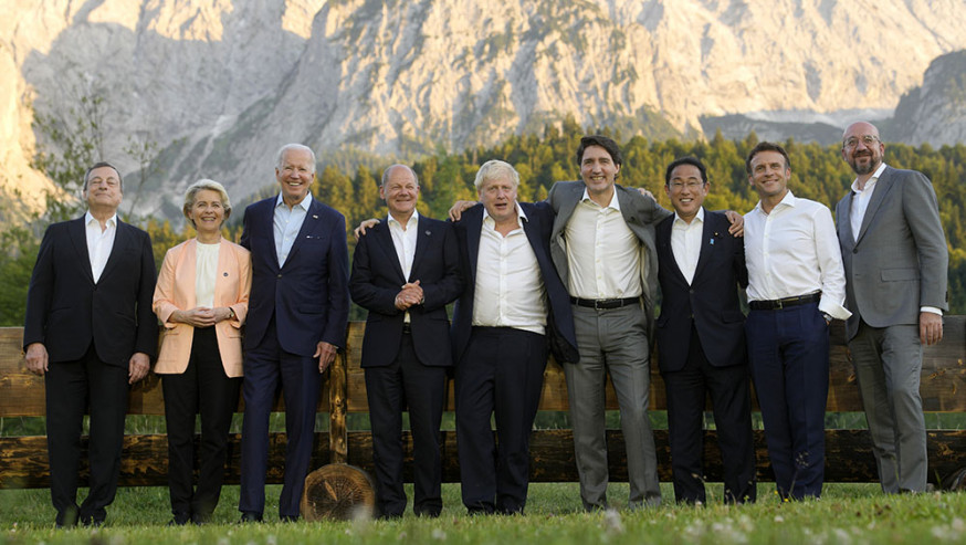 G7昨日起在德國南部小鎮召開為期三天的峰會。AP圖