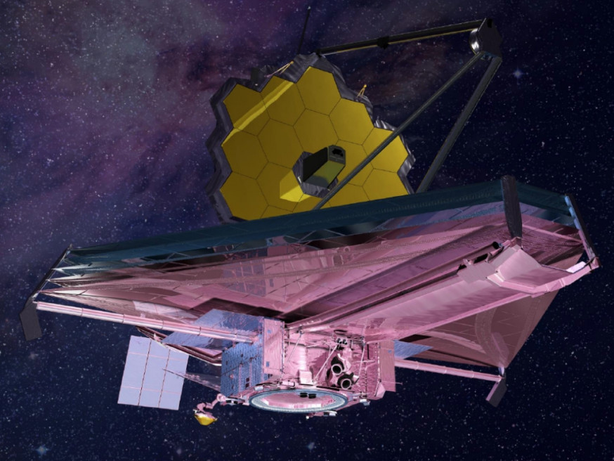 新一代韋布太空望遠鏡直徑6.5米,其鏡片完全展開就定位。NASA相片