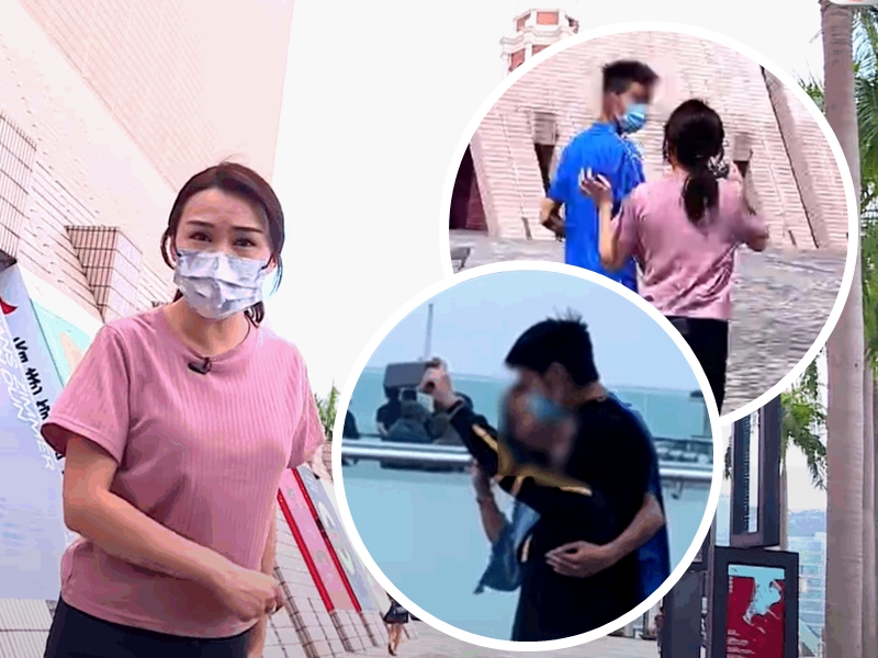 片段顯示男子會假扮遊客,用英文向途經女子要求合照,之後用手搭住女子膊頭,趁對方不為意時出手摸胸。節目截圖