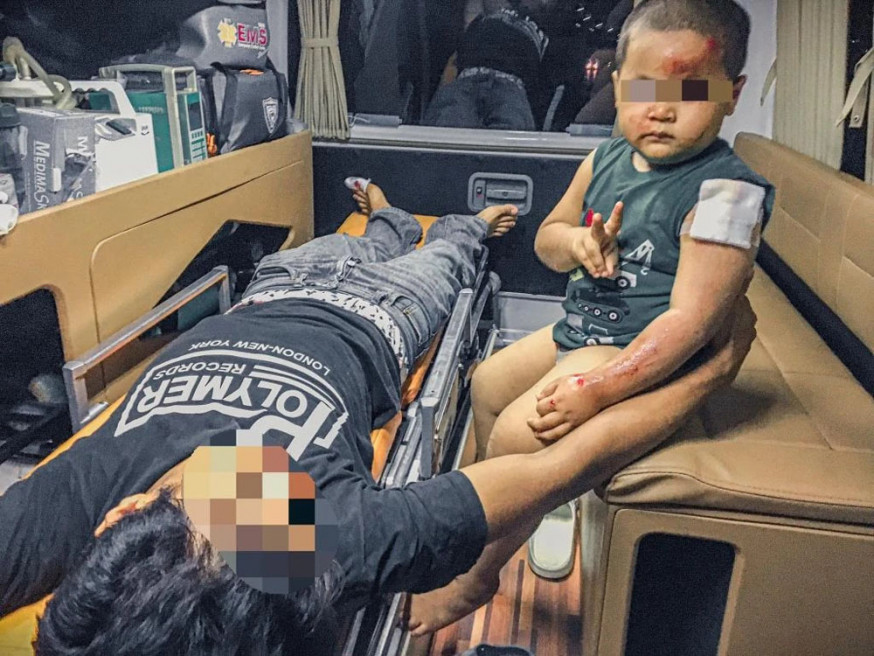 救護義工分享遇車禍父子窩心對話。FB圖片