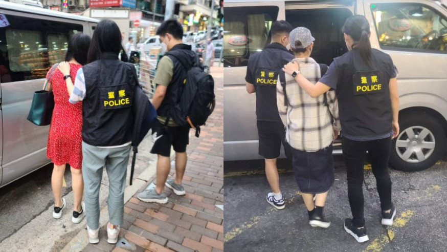 警方拘捕2名女子。警方圖片