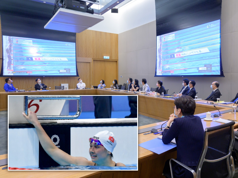 林鄭月娥呼籲全港市民明早9時40分,一起觀賽為何詩蓓打氣。