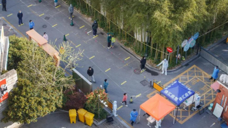 上海徐匯區今起5日4次全員核檢。新華社資料圖片