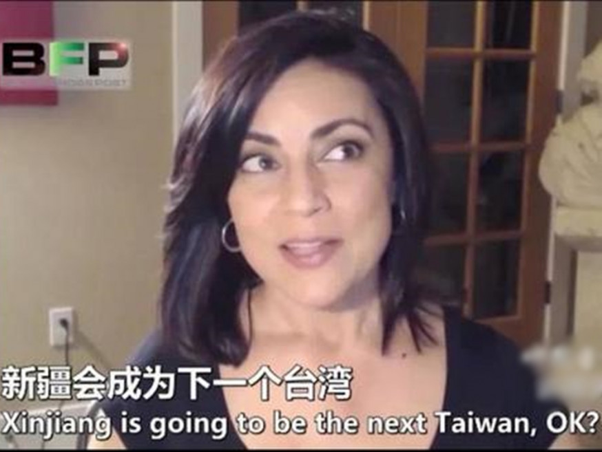 美國聯邦調查局(FBI)前翻譯埃德蒙茲(Sibel Edmonds)於2015年接受訪問。影片截圖
