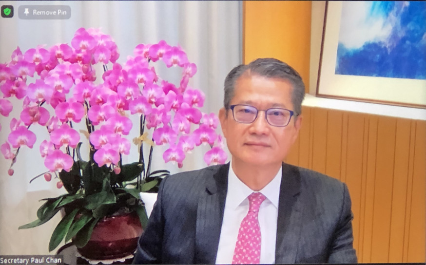陳茂波稱,銀行體系沒有明顯資金流出現象。 政府提供