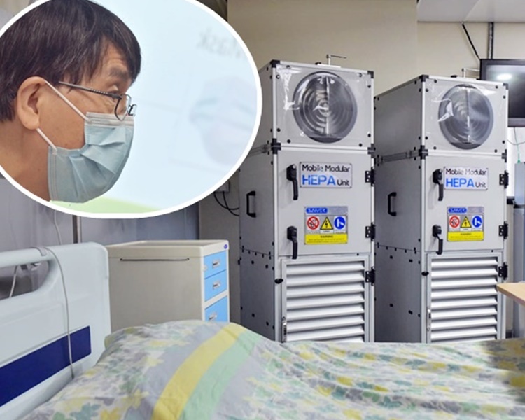 研究發現用雞尾酒療法的一組留院時間較短。小圖為袁國勇。資料圖片