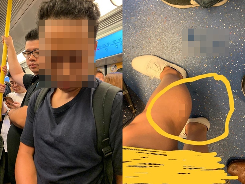 色狼疑猥褻少女,小腿留半透明液體。網上圖片