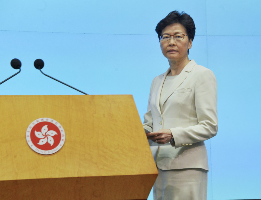 《金融時報》早前報道,林鄭將沙田衝突的示威者稱為「暴徒」,讓警方可用更嚴重罪名起訴被捕者。
