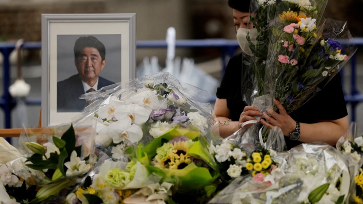 日本政府確認安倍晉三國葬有217個國家地區及組織代表出席。路透社資料圖片