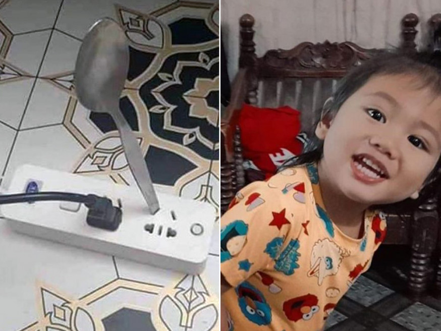 將鐵湯匙插進電插座,菲律賓兩歲男童慘遭活活電死。(網圖)