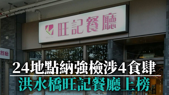24地點納強檢涉4食肆 洪水橋旺記餐廳及東涌金銘潮州粉麵上榜(附名單)