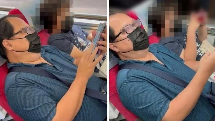 台灣父子火車內霸佔他人座位，還恐嚇車長：「你惹不起！」