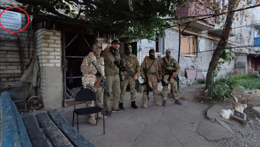 據報親俄戰地記者所拍的照片曝露了俄羅斯傭兵組織「瓦格納集團」的位置。網圖