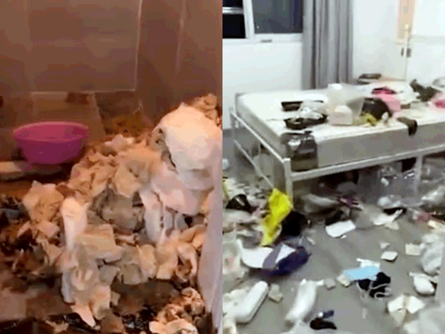 上海兩女租客無交租後失聯,屋內遺大量垃圾廁所廁紙堆積如山。網圖