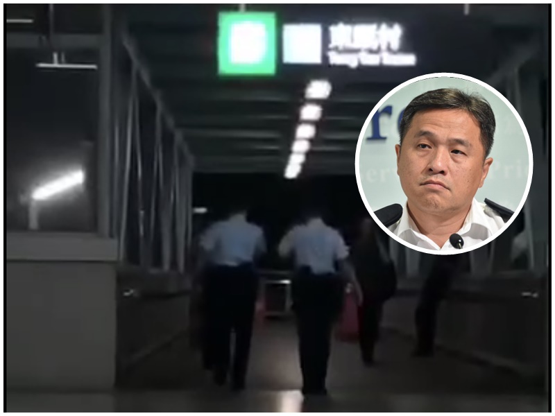 陳漢銘(小圖)指2名警員裝備不足以應付,故要求增援。網圖
