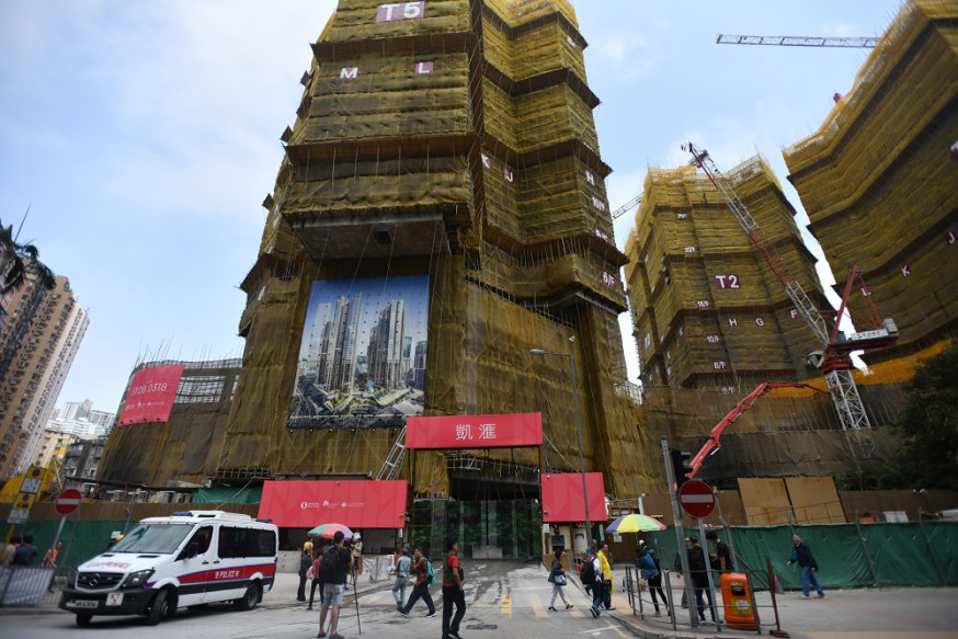觀塘裕民坊屬於市建局的「凱滙」重建地盤昨亦發生奪命工業意外。