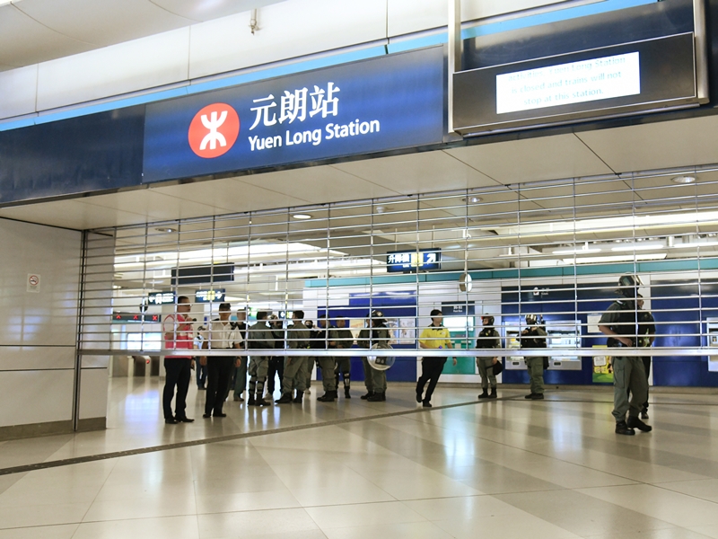元朗站將卡下午2時關閉。資料圖片